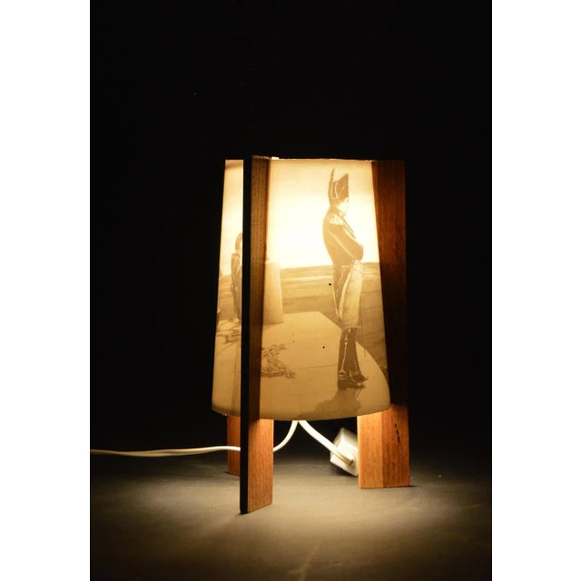 Wood Scandinavian Table Lamp, 1960s For Sale - Image 7 of 9