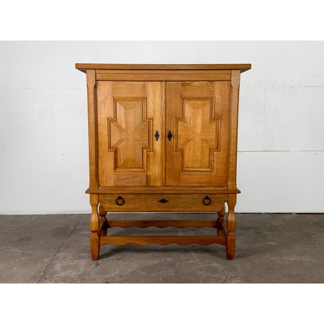 Scandinavian Modern Oak Two-Door Cabinet by Henning Kjærnulf, 1960s For Sale - Image 13 of 13