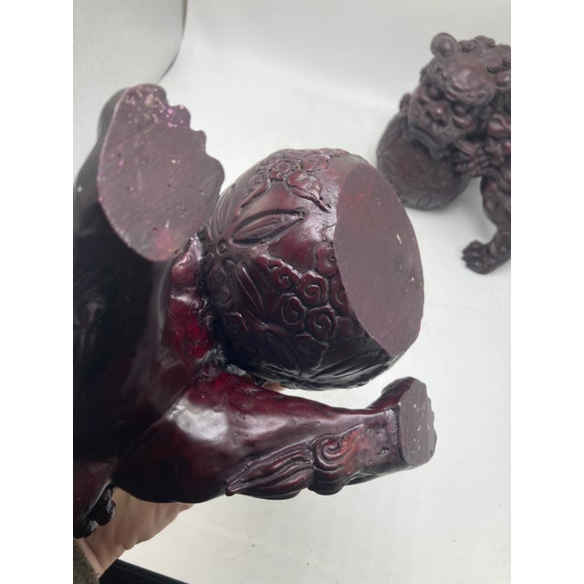 1980s Vintage Foo Dogs, a Pair For Sale - Image 5 of 9