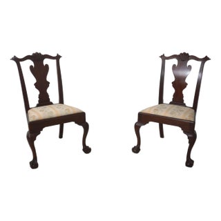 Pair of Henkel Harris Mahogany Dining Chairs For Sale
