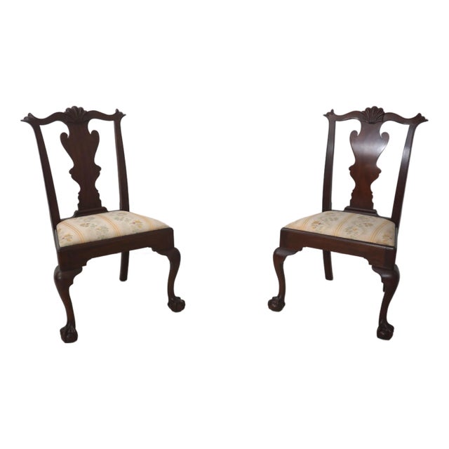 Pair of Henkel Harris Mahogany Dining Chairs For Sale