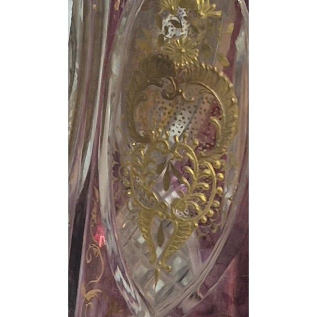 exceptional, museum-quality antique Bohemian art glass water pitcher from the late Victorian or Edwardian era (circa...