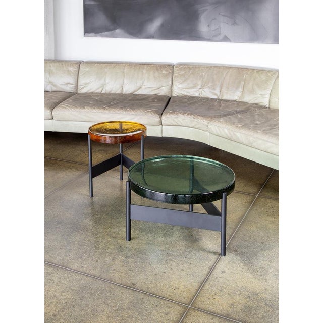 Large Alwa Two 5601GRB Side Table with Green Top and Black Base by Sebastian Herkner for Pulpo For Sale - Image 4 of 5