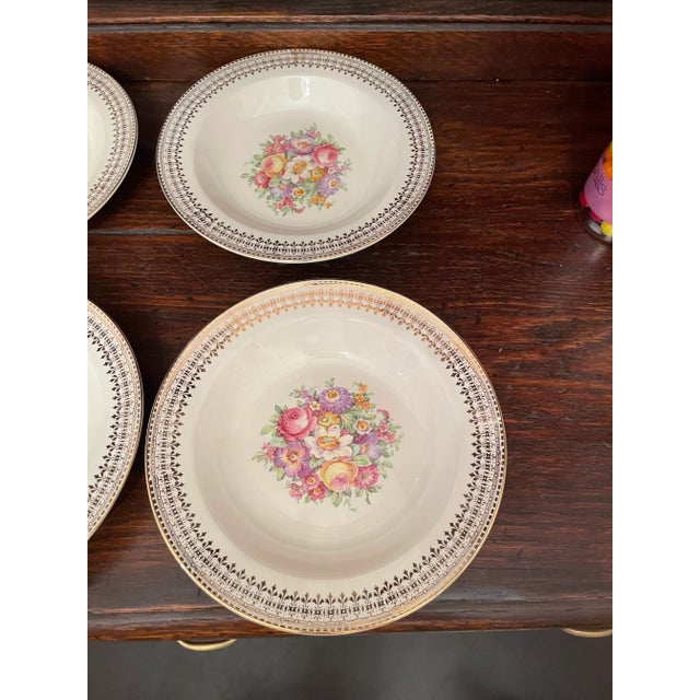 Metal Mid 20th Century 22 Karat Gold Serving Bowls- Set of 6 For Sale - Image 7 of 11