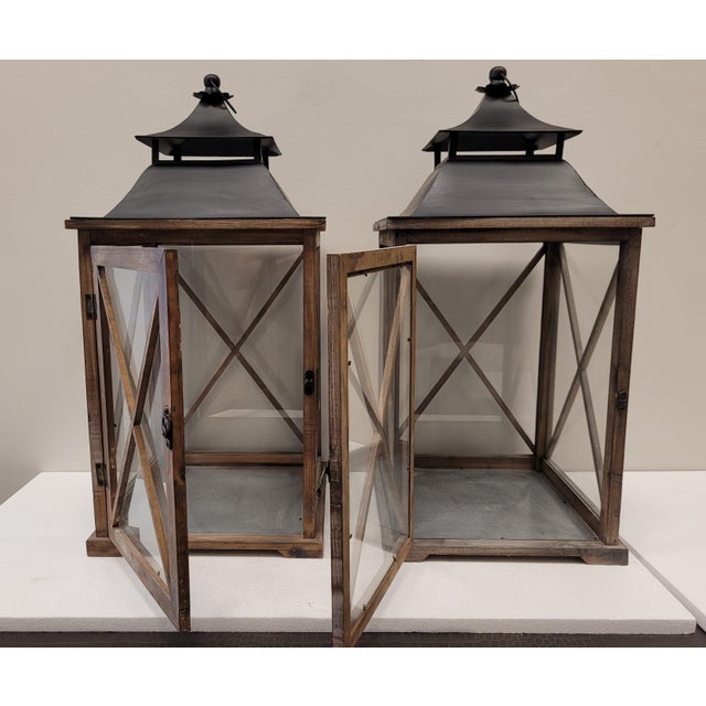 Vintage French Lanterns in Forja, Set of 2 For Sale - Image 10 of 17