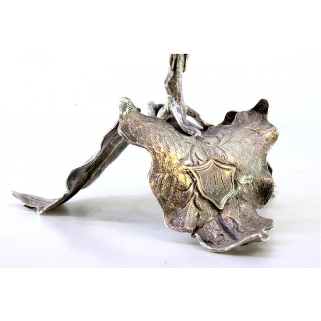 Silver Toothpick Holder with Climbing Calyx and Tripod-Shaped Acanthus Leaves For Sale - Image 5 of 8