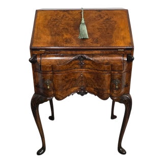 Queen Anne Burr Walnut Bureau For Sale