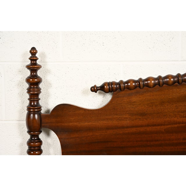 Brown Berkey & Gay Antique Early American Carved Mahogany Full Size Bed, Circa 1920s For Sale - Image 8 of 14