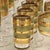 1950s Set of 20 Pieces Vintage Culver Starlyte Green Collection Heavy 22k Gold Stripe Stemware Glasses For Sale - Image 5 of 10