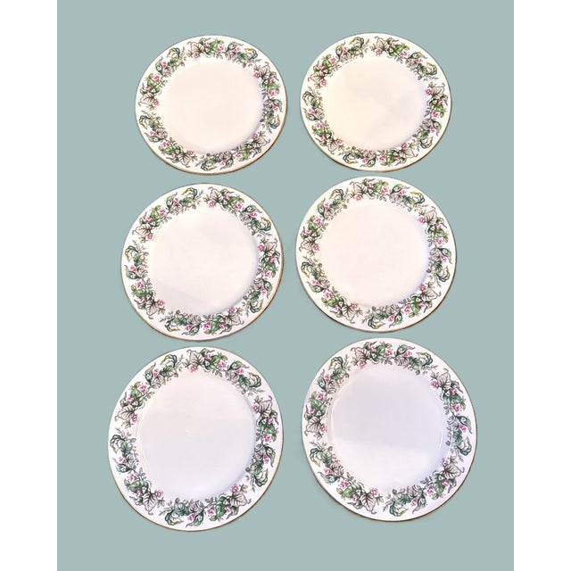 Mid-Century Modern 1940s Asian Porcelain Dinner Plates - Set of 6 For Sale - Image 3 of 7