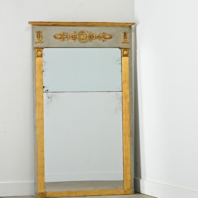 French 19th Century Empire Trumeau Mirror For Sale - Image 11 of 13