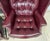 Pair of Vintage Maroon Leather Wingback Chairs by Classic Leather For Sale - Image 10 of 17