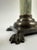 Metal Neoclassical Bronze and Green Marble Candlestick (Pair) For Sale - Image 7 of 9
