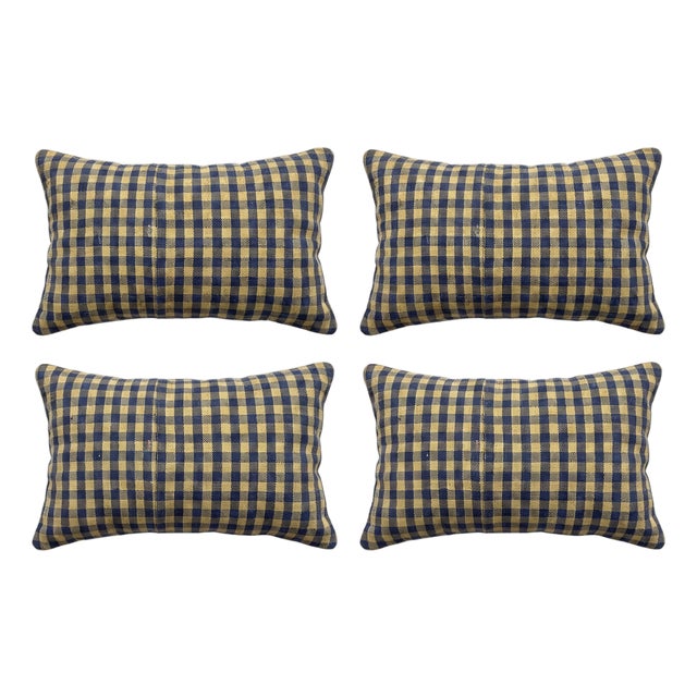 Anatolian Lumbar Kilim Pillow Cover 15'' X 24'' - Set of Four For Sale