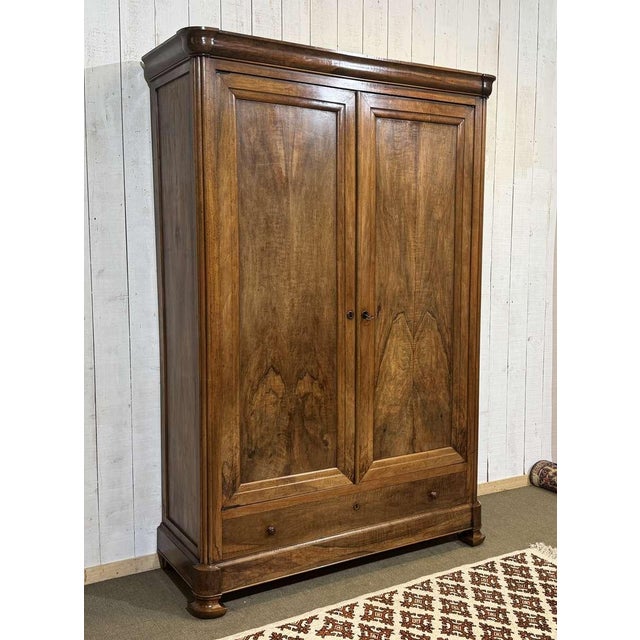 19th Century Walnut Wardrobe For Sale - Image 5 of 18