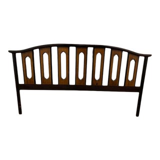 1970s Asian King Pagoda Solid Wood Headboard For Sale