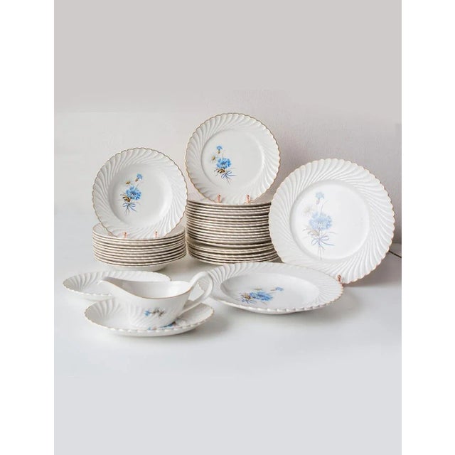 French Ceramic Dishware from Luneville, Set of 39 For Sale - Image 9 of 9