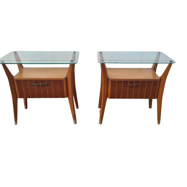 1940s 1940s Pair of Gio Ponti Nightstands For Sale - Image 5 of 5