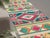 Textile 1970s Vintage Handmade Wool Cotton Pink Green Runner Rug For Sale - Image 7 of 11