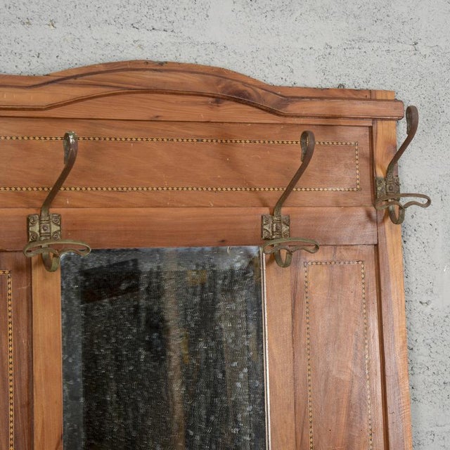 Entryway Coat Rack with Mirror, Italy, Early 20th Century For Sale - Image 4 of 7