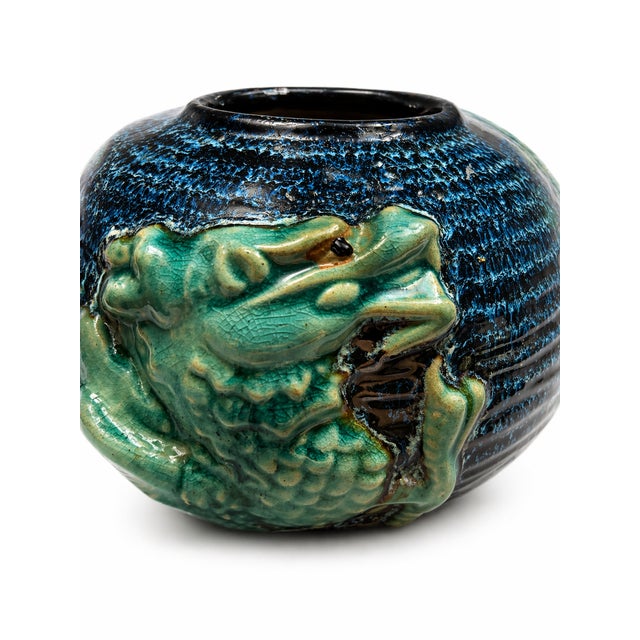 1980s Vintage Studio Pottery Dragon Vase – Sculptural Glazed Ceramic Vessel, Signed & Numbered For Sale - Image 5 of 5