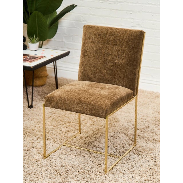 Mid 20th Century Styled After Milo Baughman Vintage Dining Chairs in Cocoa Brown Set of Six For Sale - Image 5 of 12