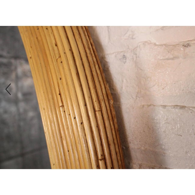 Bamboo Reed Oval Mirror For Sale In New York - Image 6 of 6