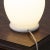 Small White Satin Murano Glass Table Lamp, Italy For Sale - Image 6 of 10