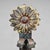 Pair Early 20th Century Sunflower Andirons & Poker For Sale - Image 9 of 11