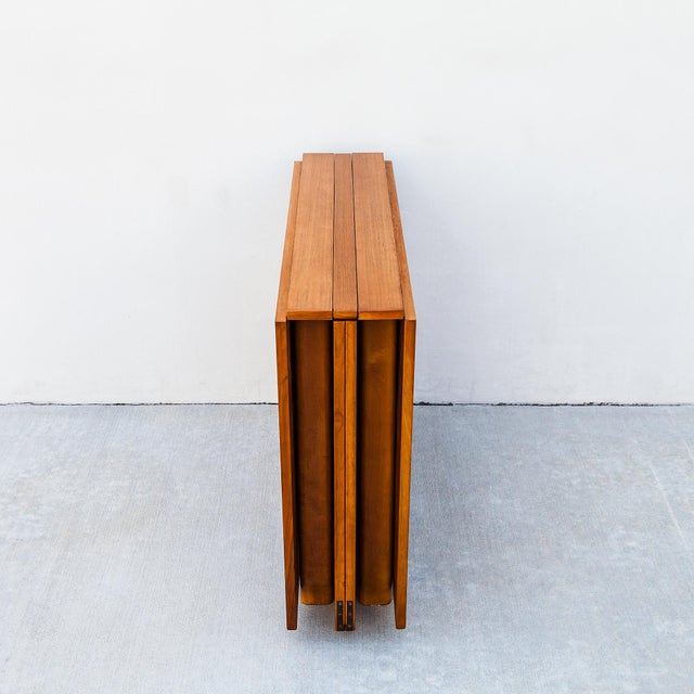 Signed Bruno Mathsson "Maria" Folding Flap Teak Expandable Dining Table, 1960s For Sale In Los Angeles - Image 6 of 18