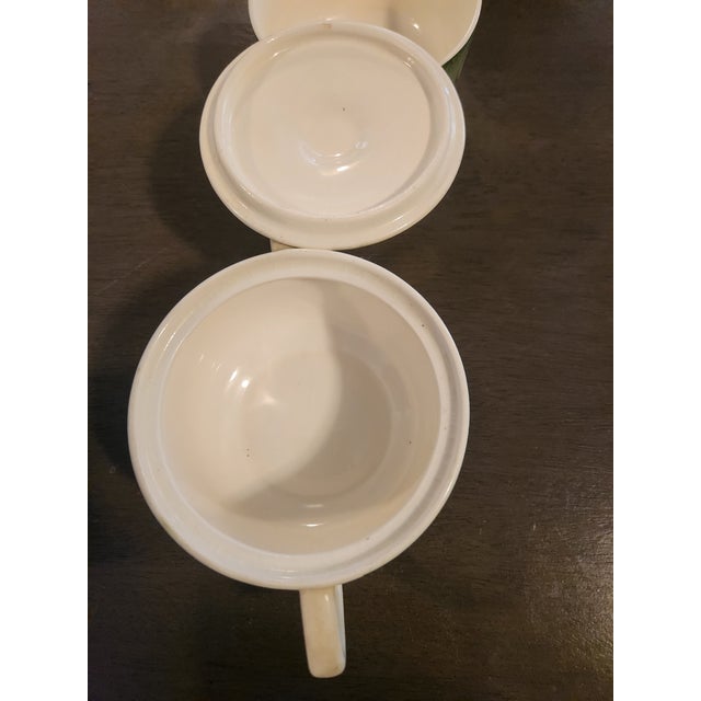 Green 1950s Mid-Century Royal China "Colonial Homestead" Green Transferware - 16 Piece Set For Sale - Image 8 of 9
