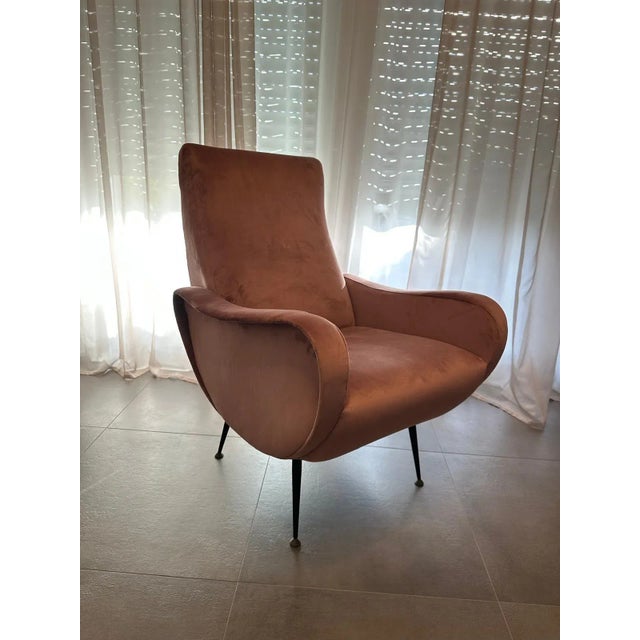 Vintage Powder Pink Armchair, 1960s For Sale - Image 4 of 9