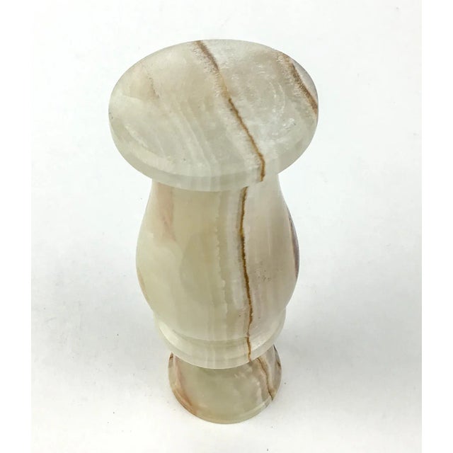 Beige Genuine Hand Carved Onyx Stone Candle Holder For Sale - Image 8 of 9