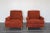 Vintage Pair of Red Chenille Club Chairs For Sale - Image 4 of 10