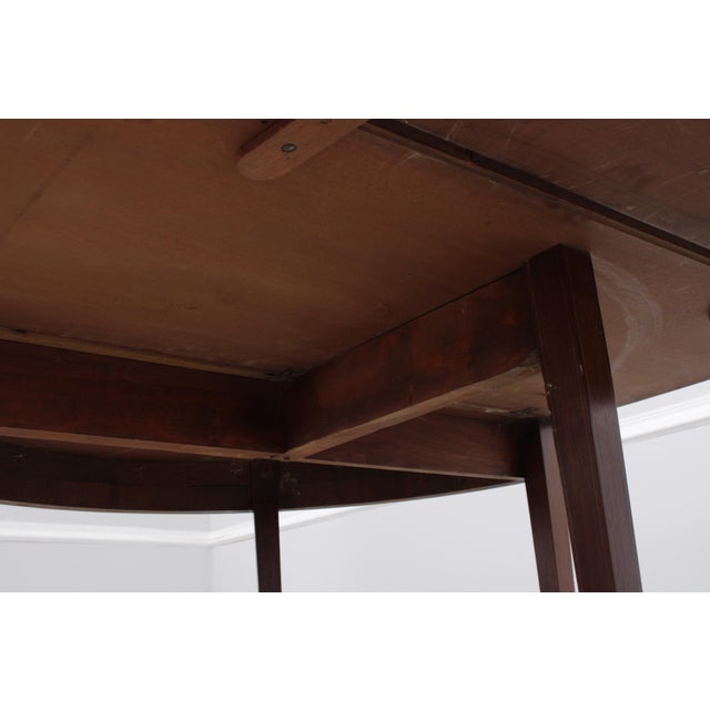 Vintage Mahogany Inlaid Gate Leg Dining Table For Sale - Image 12 of 18