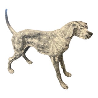 Cast Iron Pointer Dog Sculpture For Sale
