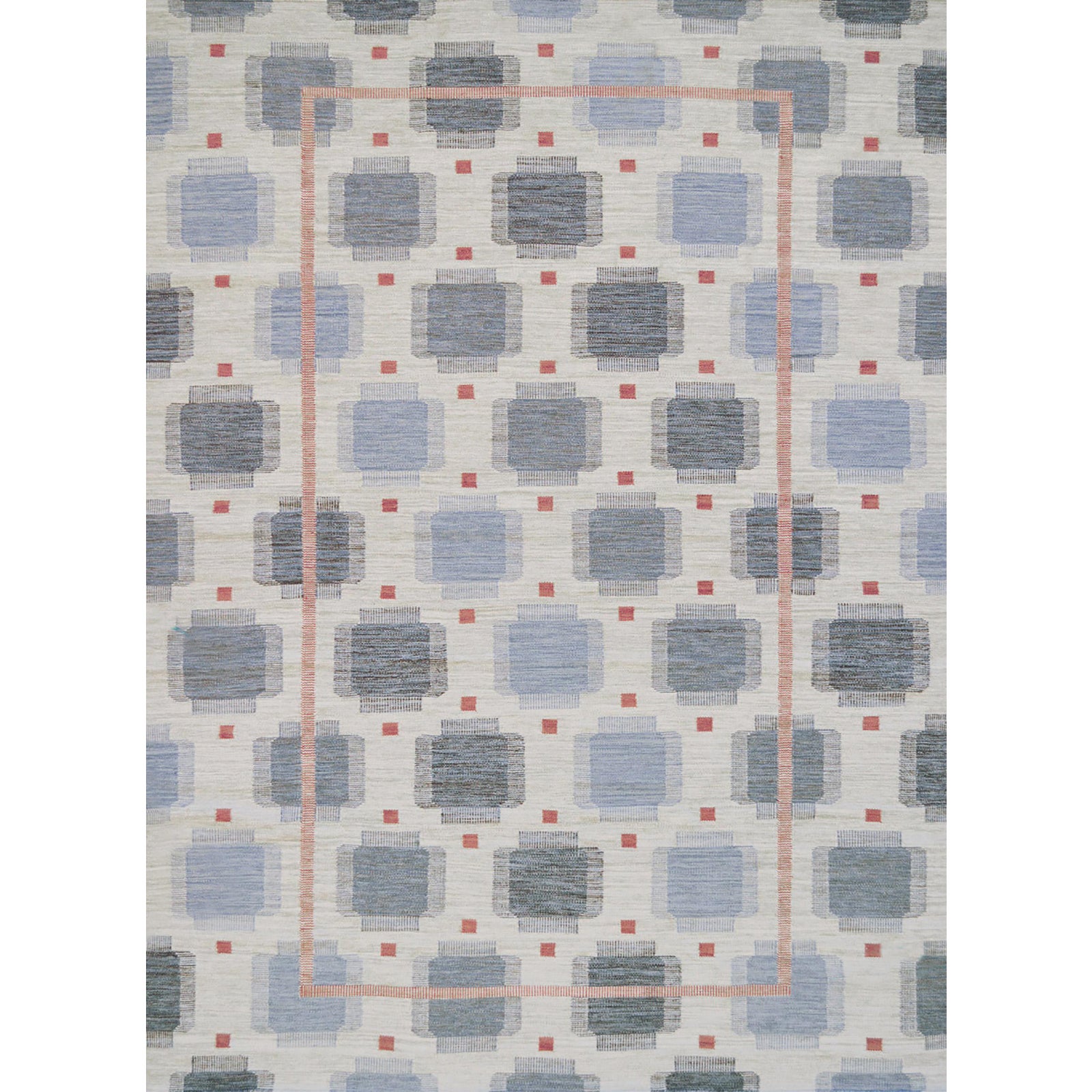Mansour Modern Swedish Lantern Inspired Handwoven Wool Rug | Chairish