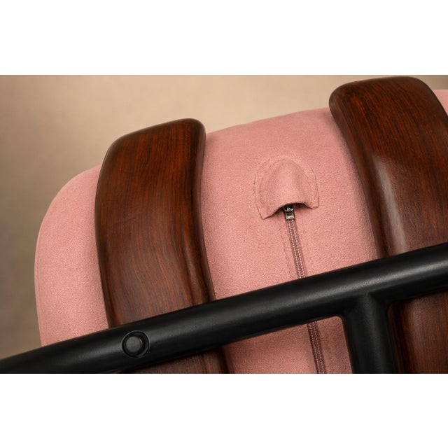 Brazilian Modern Wood Slat & Metal Frame Armchair, Moveis Pallar, 1950s For Sale - Image 18 of 18
