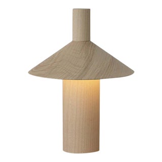 Francesco Faccin 'Pepa' Rechargeable Table Lamp in Solid Wood for Astep For Sale