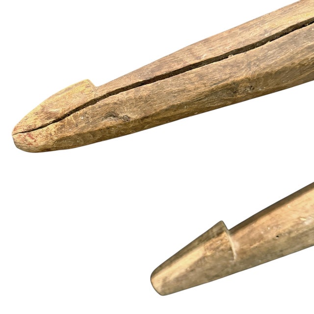 Collection of Eight 19th/Early 20th Century Hog Gambrels on Custom Wall Mounts For Sale - Image 14 of 14