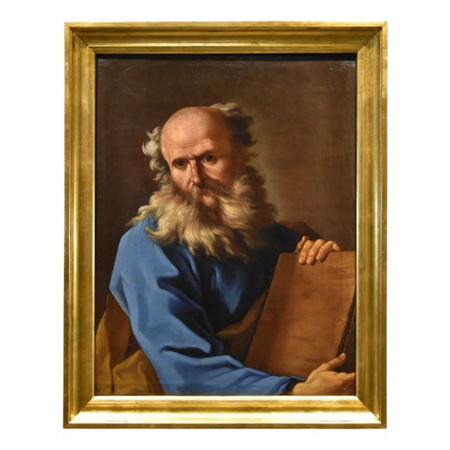 Giovanni Battista Beinaschi, Portrait of the Philosopher Democritus Beinaschi, 17th Century, Oil on Canvas, Framed For Sale