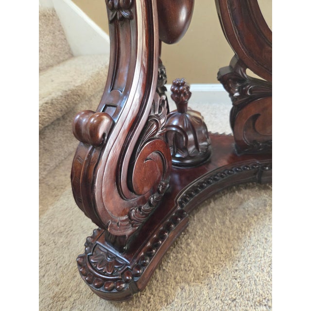 Wood Antique Torchier Carved Mahogany Display Plant Stand - 5 Foot For Sale - Image 7 of 17
