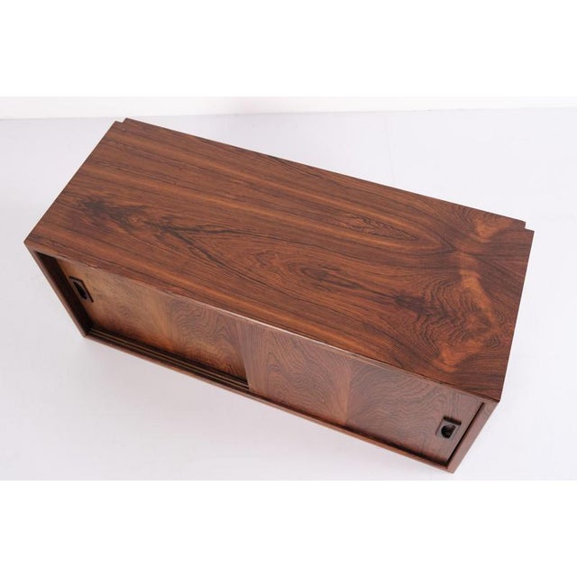 Wall-Mounted Rosewood Cabinet with Sliding Doors, 1960s For Sale - Image 7 of 13