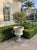 Verdigris Large Neoclassical Scalloped Green Marble Garden Urn Planter For Sale - Image 8 of 12