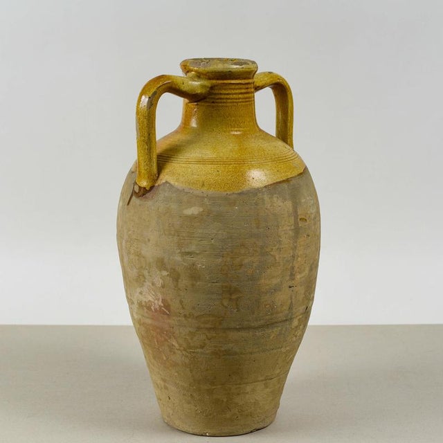 Glazed Ceramic Oil Amphora Vase For Sale - Image 4 of 9