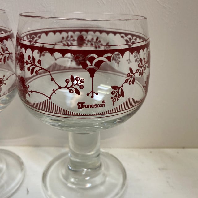 French Goblets by Franciscan - Set of 4 For Sale - Image 9 of 12