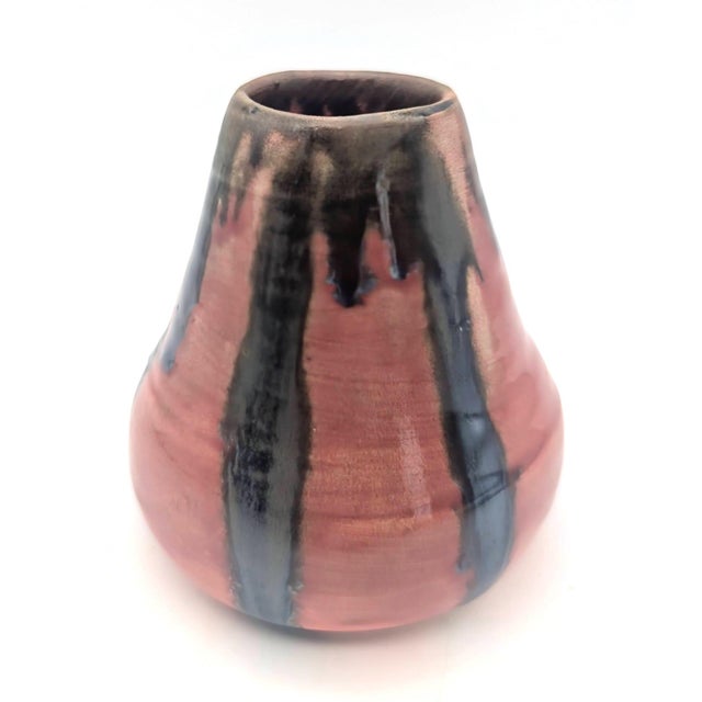California Pottery Vintage Studio Pottery Drip-Glaze Bud Vase For Sale - Image 4 of 11