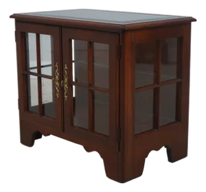 Pennsylvania House Cherry Two-Door Glass Top Vitrine Display Table