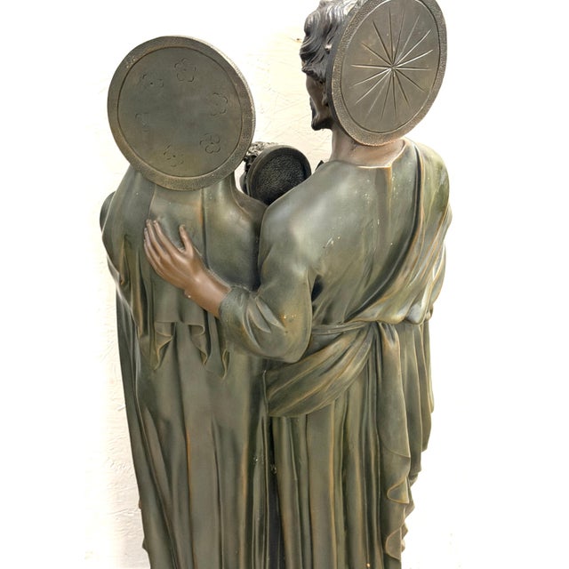 Large-Scale Bronze-Clad Sculpture of the Holy Family, IIaly Later 20th Century For Sale - Image 12 of 14