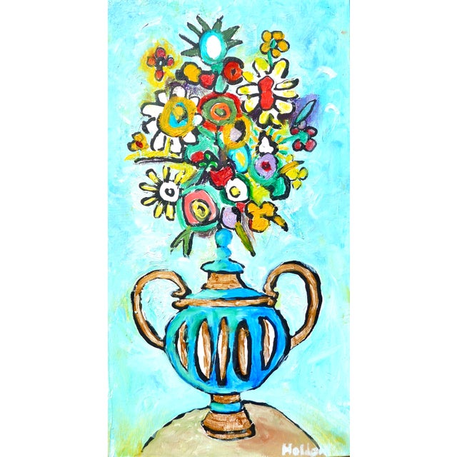 2020s Floral Dream, Original Oil Painting For Sale - Image 5 of 6